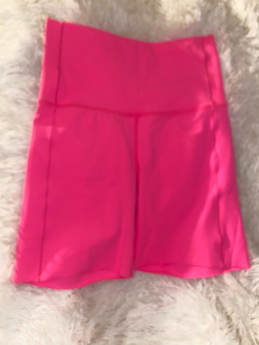 Left On Friday Neon Pink High-Waist Active Shorts